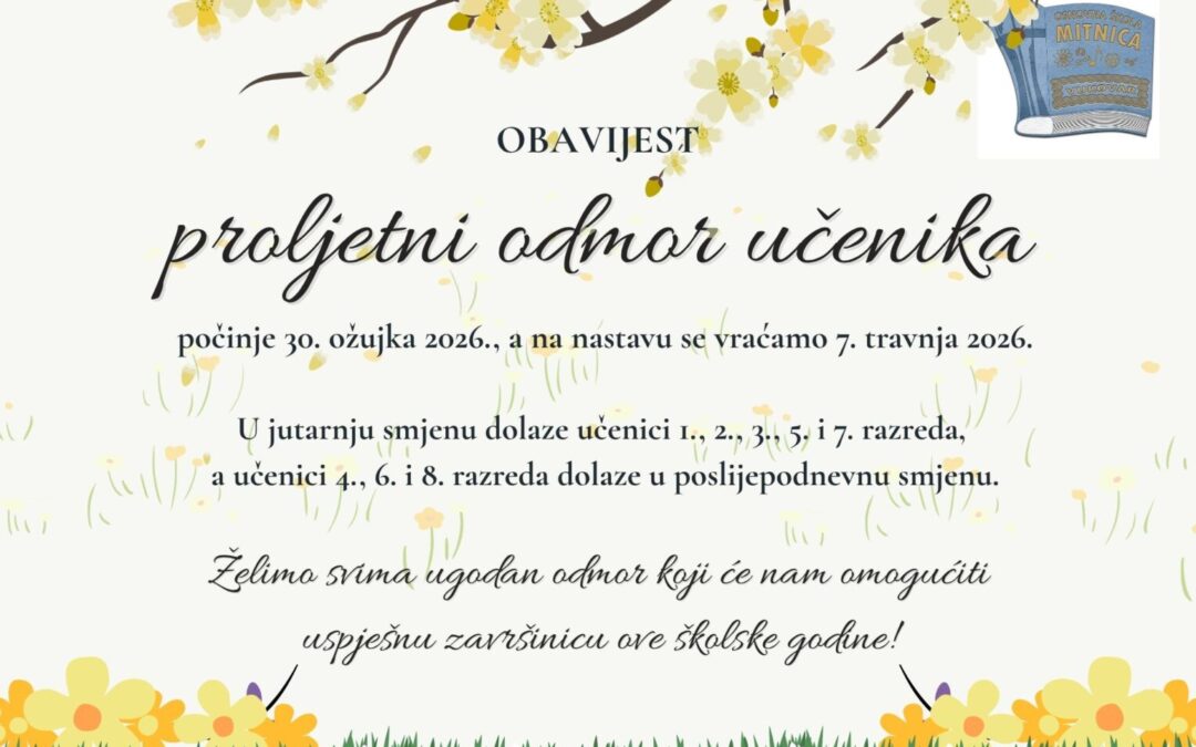 Proljetni odmor učenika